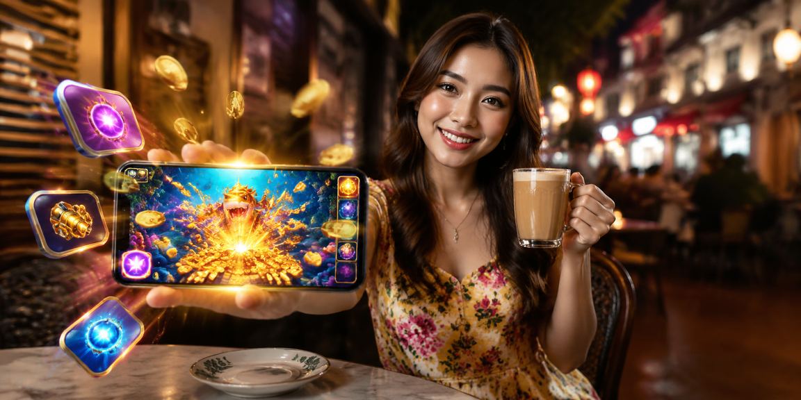 Pemain menikmati permainan memancing kasino digital dalam suasana tempatan Ipoh Malaysia